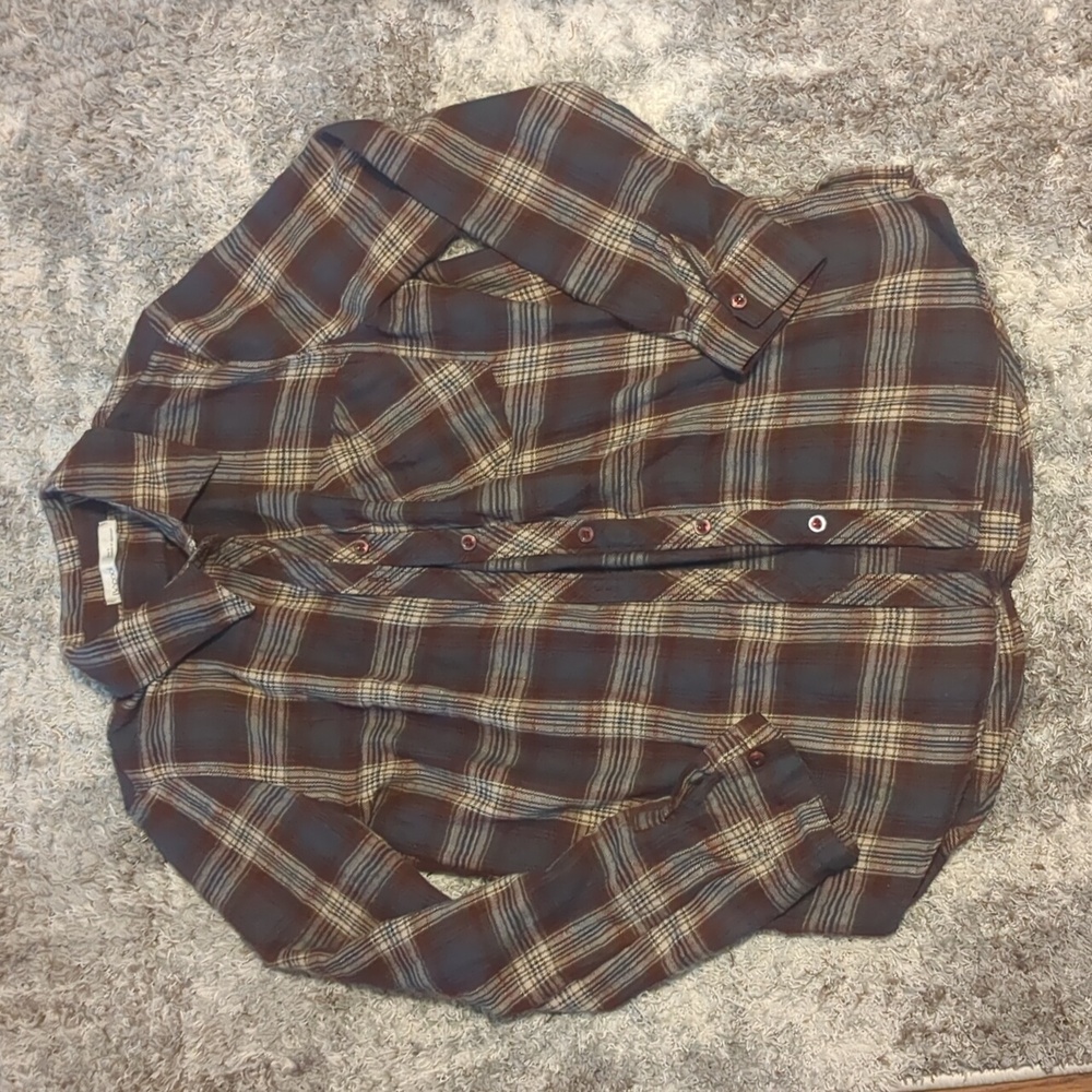Plaid Button-Up Shirt